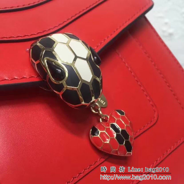BVLGARI寶格麗 專櫃同歩新款 Serpenti Forever 小牛皮翻蓋包 鏈條單肩斜挎包 34559 FYD1421